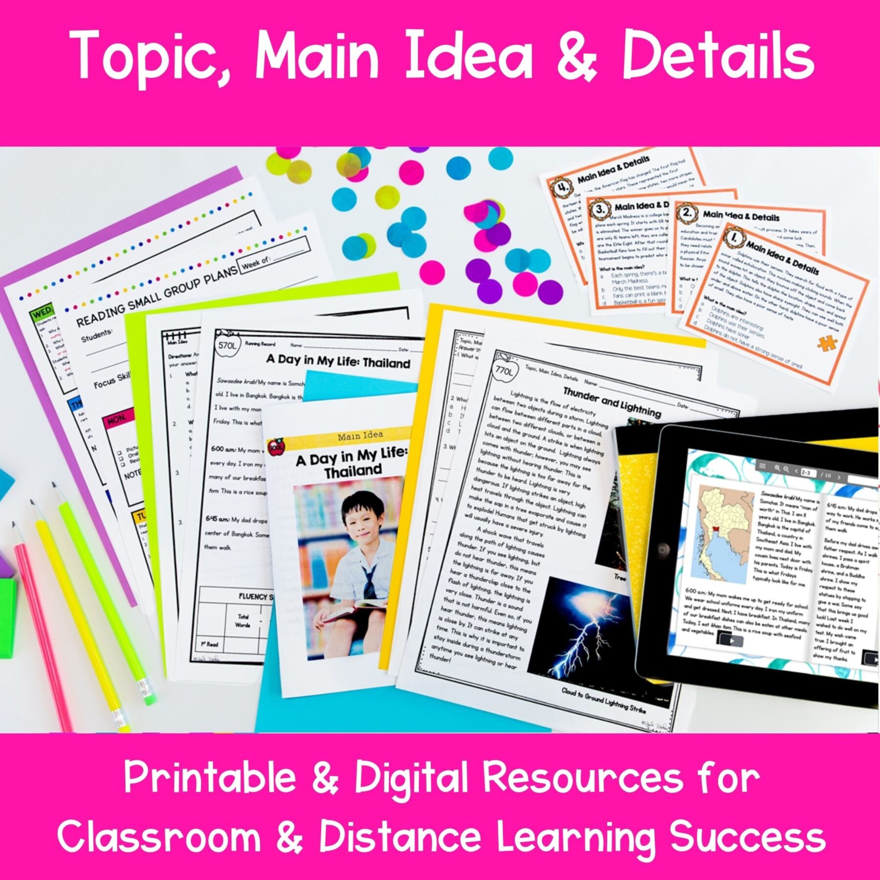 Main Idea & Details 2nd & 3rd Grade Reading Comprehension Unit RI.2.2 & RI.3.2 - Image 18