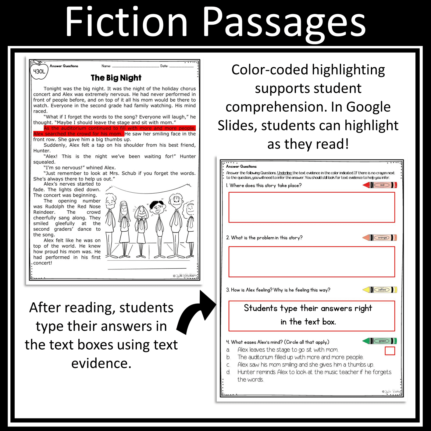 Ask & Answer Fiction Questions Reading Comprehension Unit RL.2.1 & RL.3.1 - Image 9