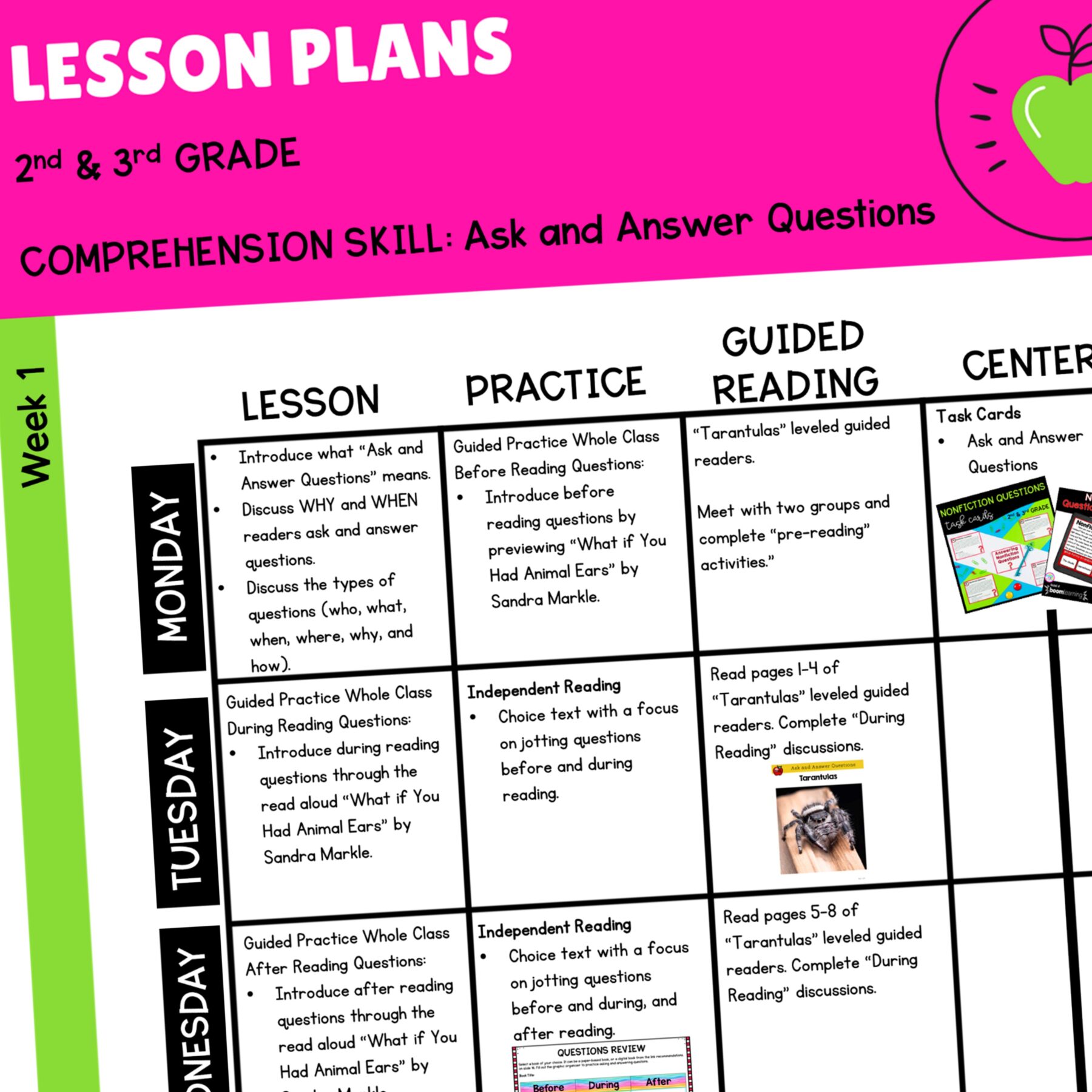 Ask & Answer Questions 2nd & 3rd Grade Reading Comprehension ELA RI.2.1 & RI.3.1 - Image 3