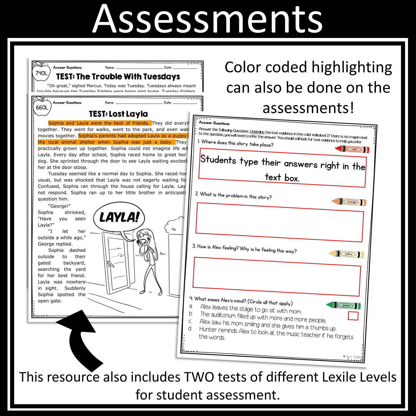 Ask & Answer Fiction Questions Reading Comprehension Unit RL.2.1 & RL.3.1 - Image 10