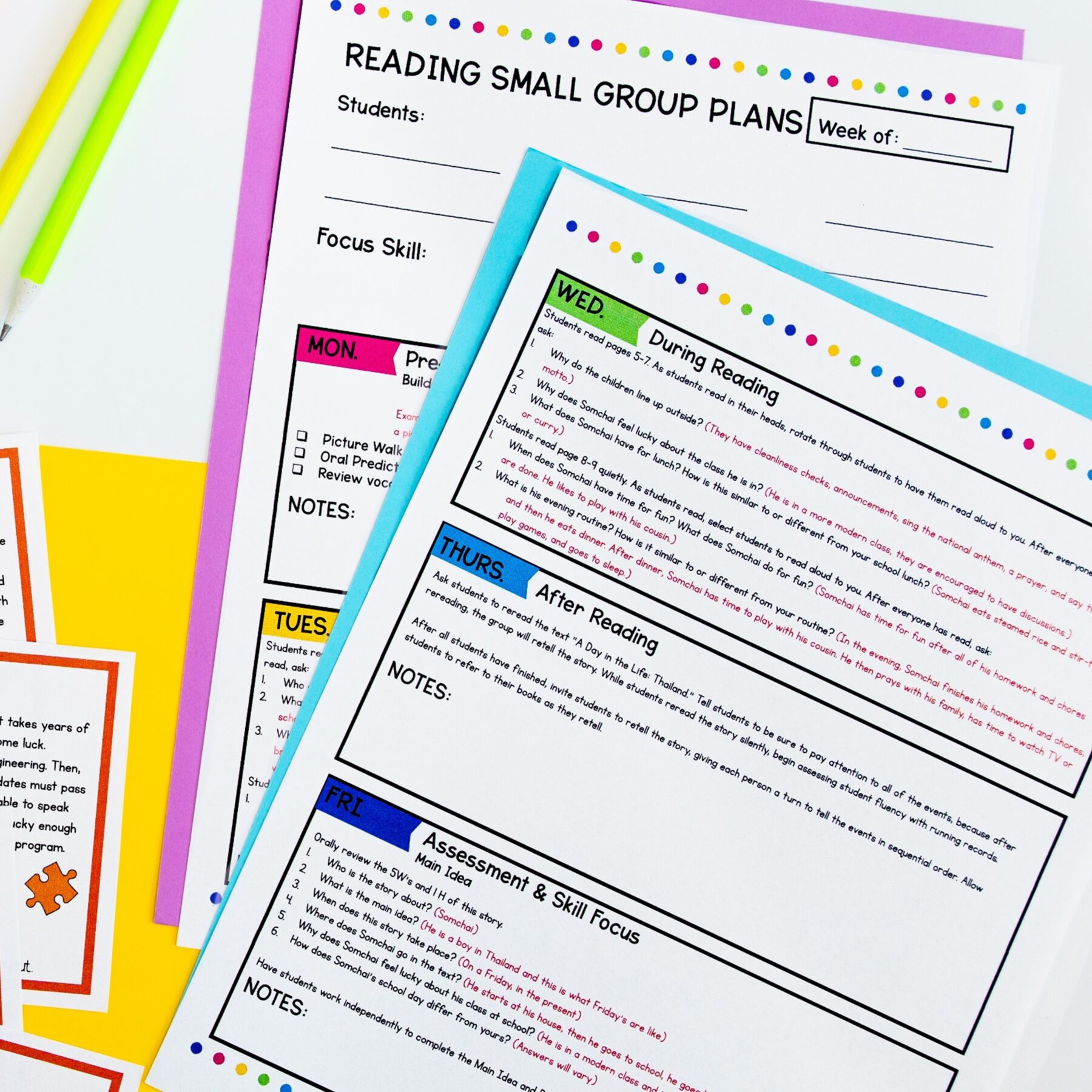 Main Idea & Details 2nd & 3rd Grade Reading Comprehension Unit RI.2.2 & RI.3.2 - Image 3