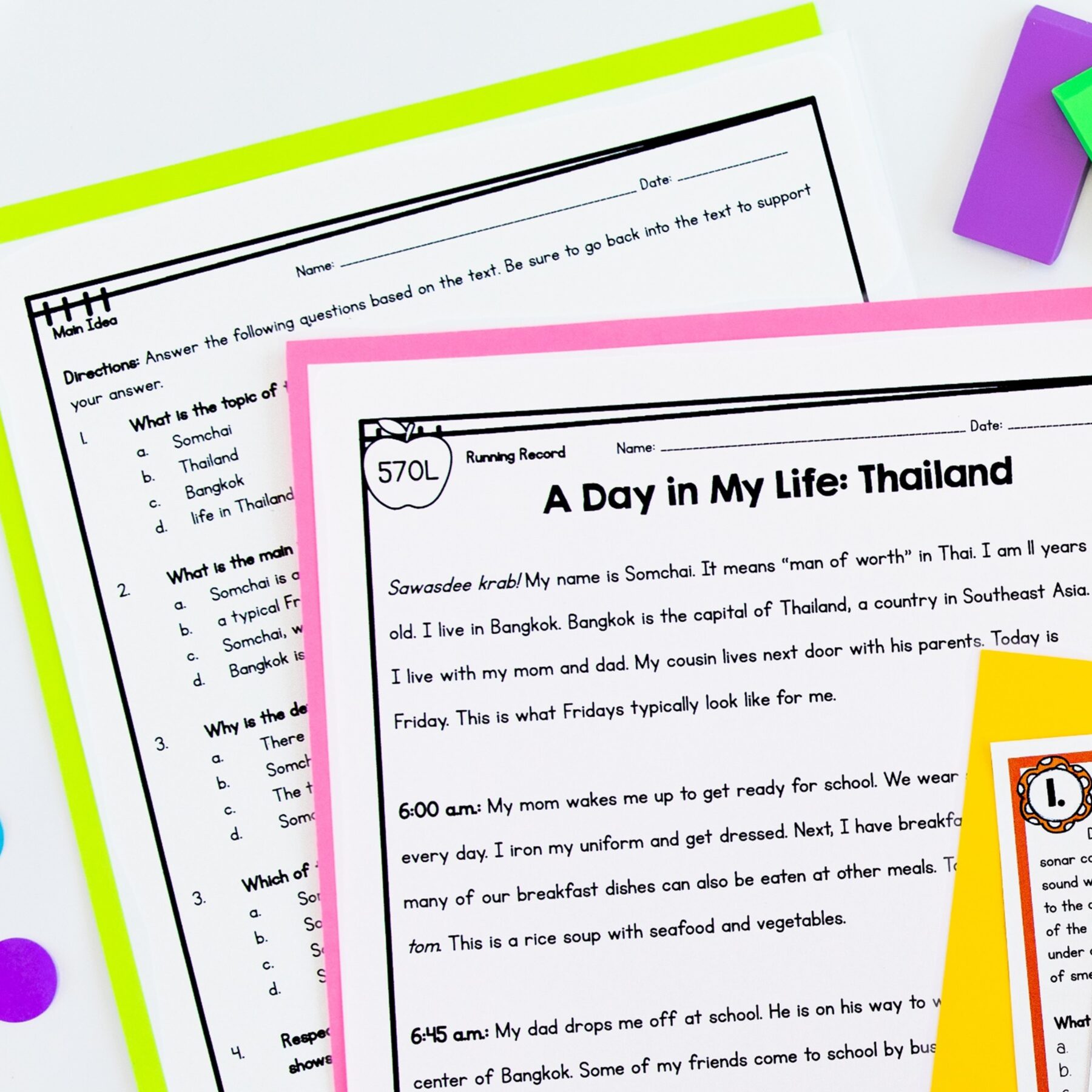 Main Idea & Details 2nd & 3rd Grade Reading Comprehension Unit RI.2.2 & RI.3.2 - Image 4