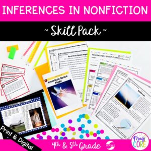 Making Inferences in Nonfiction Skill Pack - RI.4.1 & RI.5.1 - Print & Digital
