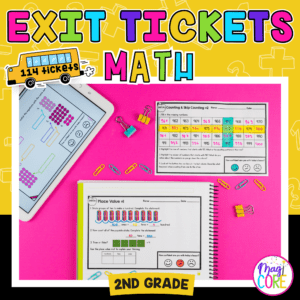 2nd Grade Math Exit Tickets Slips Assessment Worksheets Standards Quick Checks