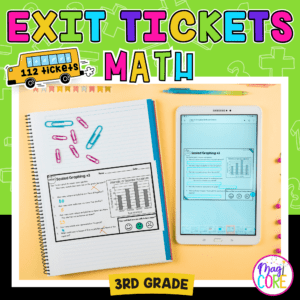 3rd Grade Math Exit Tickets Slips Quick Check Assessments Standards Worksheets