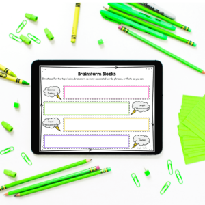 Image showing 1st grade & 2nd Grade brainstorm blocks for teaching science while distance learning.