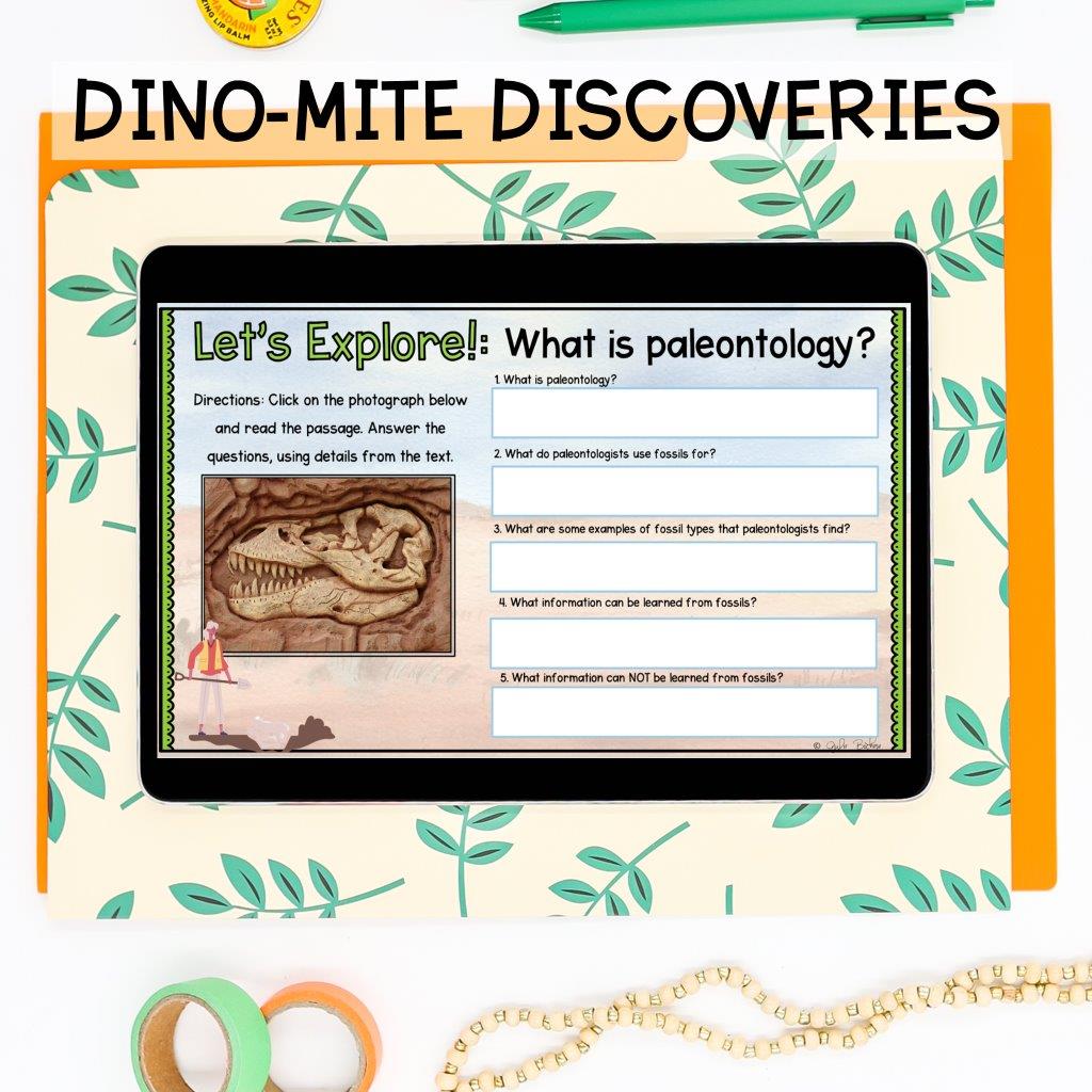 Dinosaur Dig Paleontology Virtual Field Trip Digital Resource Dino ELA Activity - Image 2