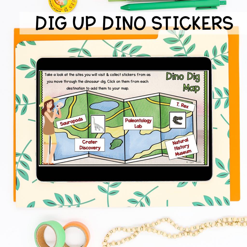 Dinosaur Dig Paleontology Virtual Field Trip Digital Resource Dino ELA Activity - Image 3