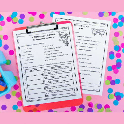 5th Grade Affixes Prefixes & Suffixes Unit Worksheets, Activities, Task Cards - Image 3