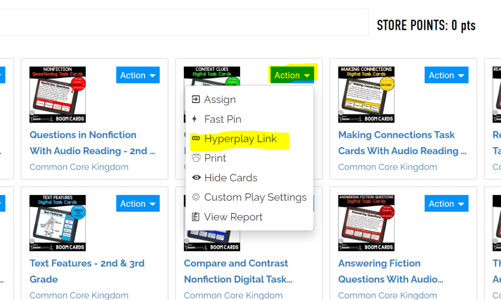 Screen Shot showing hyperplay link in Boom