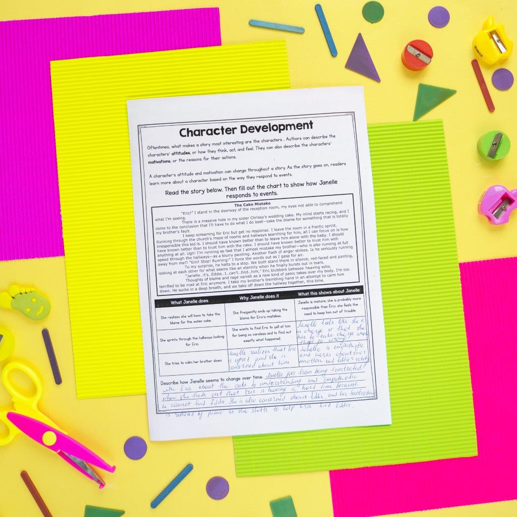 Plot Development & Character Response - RL.6.3 Close Reading Passages Question - Image 2