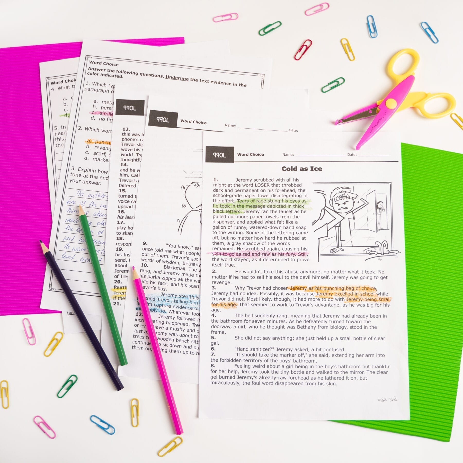 Word Choice Figurative Language 6th Grade Reading Comprehension Passages RL.6.4 - Image 4