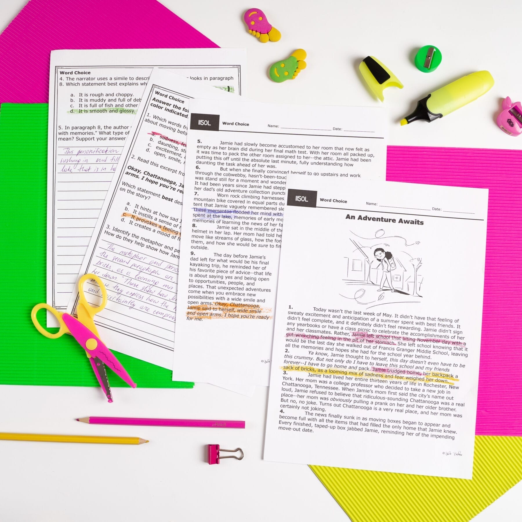 Word Choice Figurative Language 6th Grade Reading Comprehension Passages RL.6.4 - Image 2