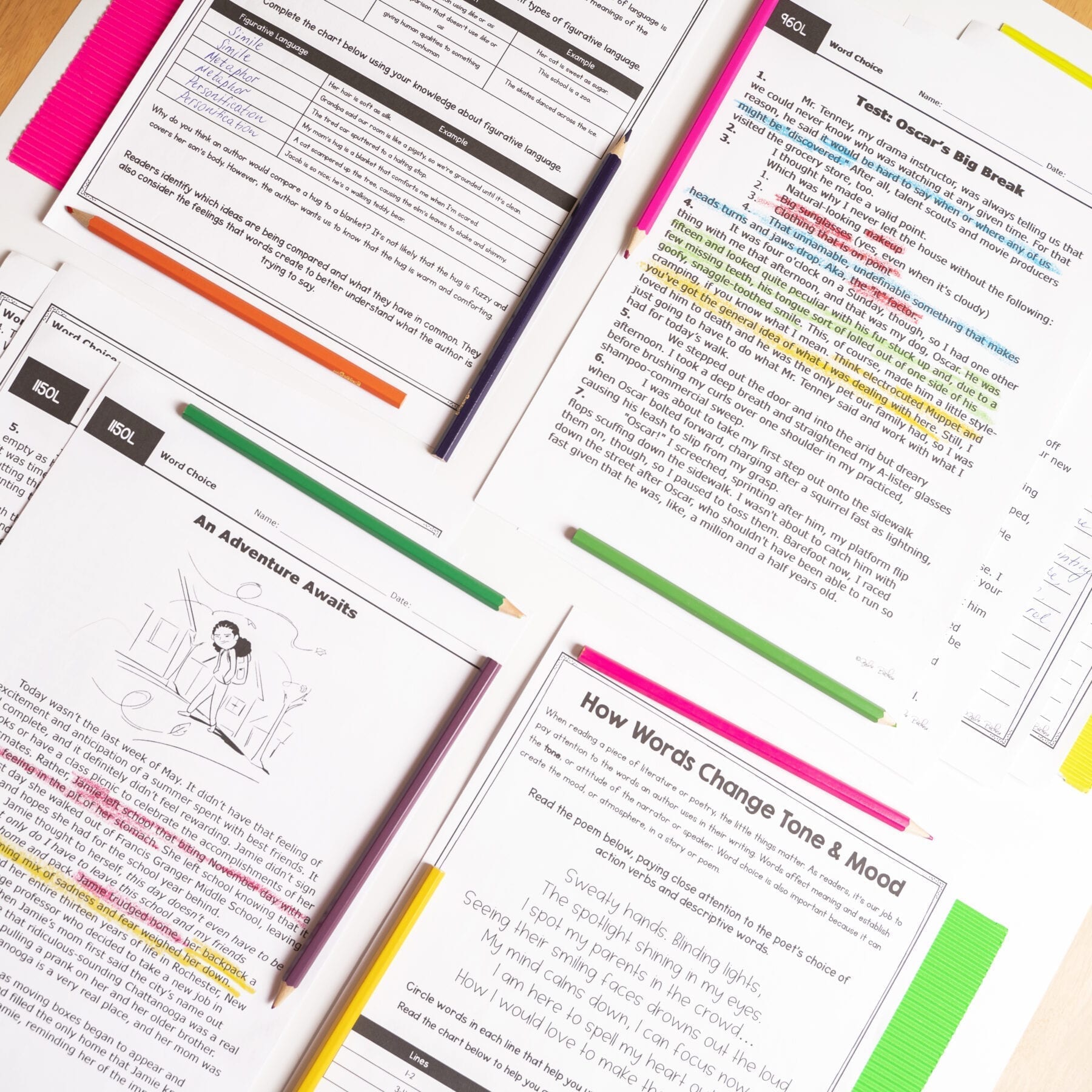 Word Choice Figurative Language 6th Grade Reading Comprehension Passages RL.6.4 - Image 5