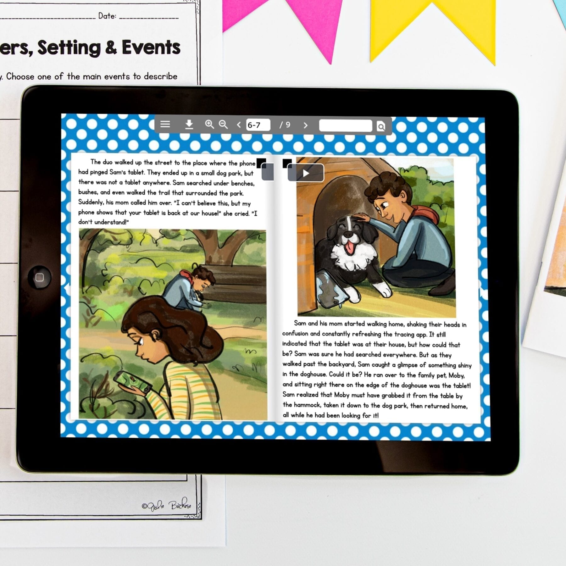 Guided Reading Packet: Characters, Setting, & Events - 4th Grade RL.4.3 - Printable & Digital - Image 2