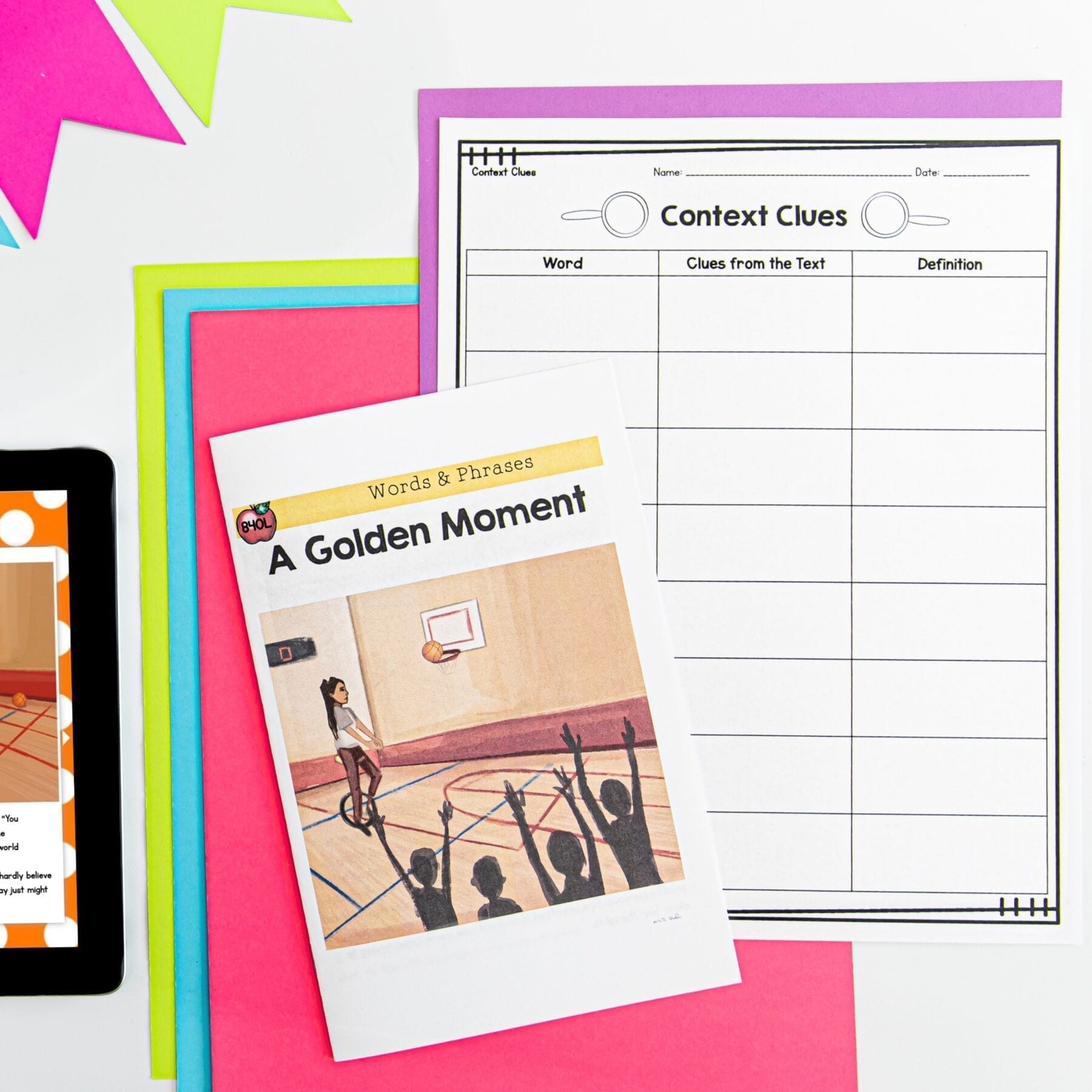 Guided Reading Packet: Words & Phrases - 4th & 5th Grade RL.4.4 & RL.5.4 - Printable & Digital - Image 4