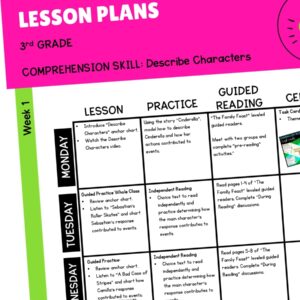 RL.3.3 Lesson Plans