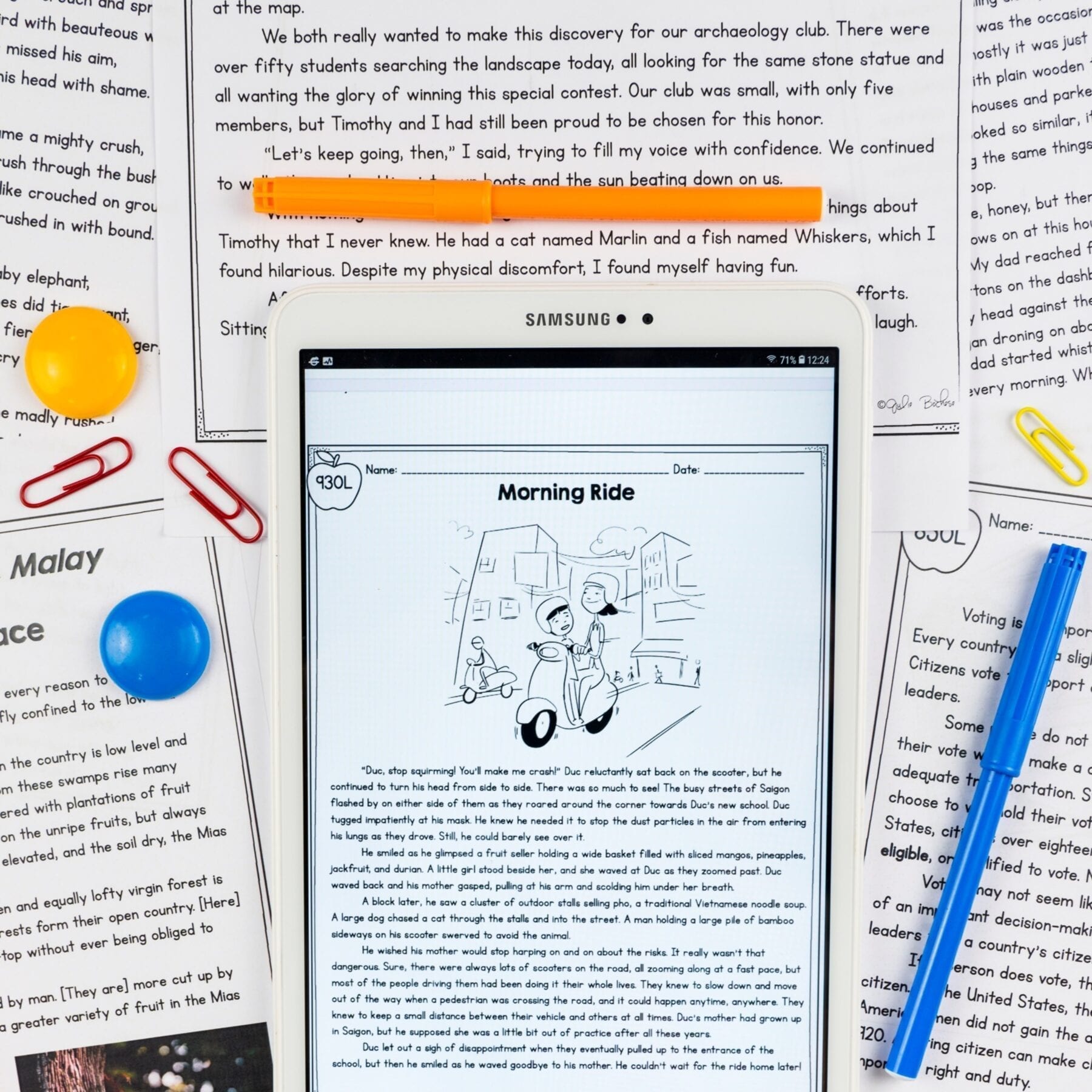 4th Grade Benchmark Reading Comprehension Assessments Passages, Questions, Data - Image 5
