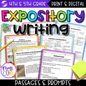 Expository Writing Passages and Prompts with Lexile Levels - 4th & 5th Grade