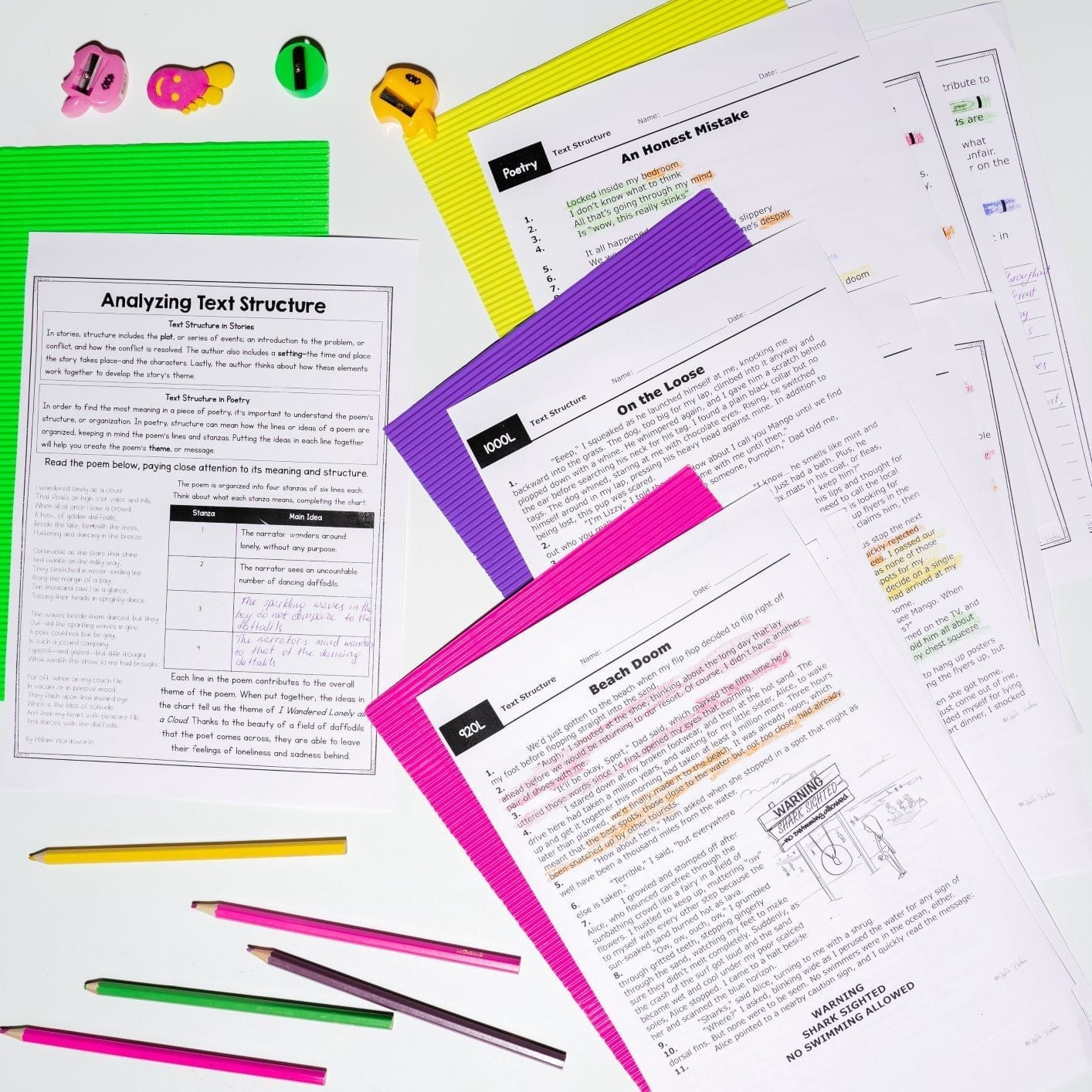 Text Structure Stories & Poems 6th Grade Reading Comprehension Passages RL.6.5 - Image 5