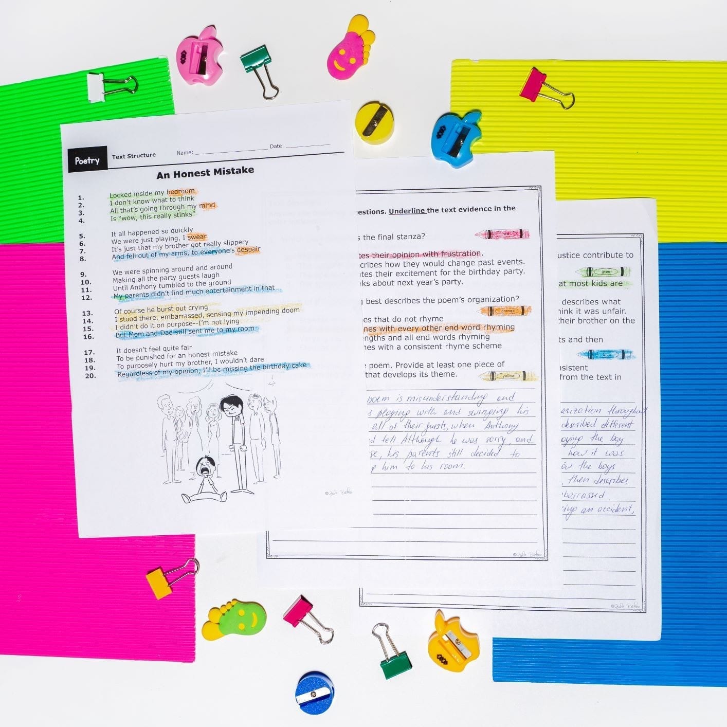 Text Structure Stories & Poems 6th Grade Reading Comprehension Passages RL.6.5 - Image 2