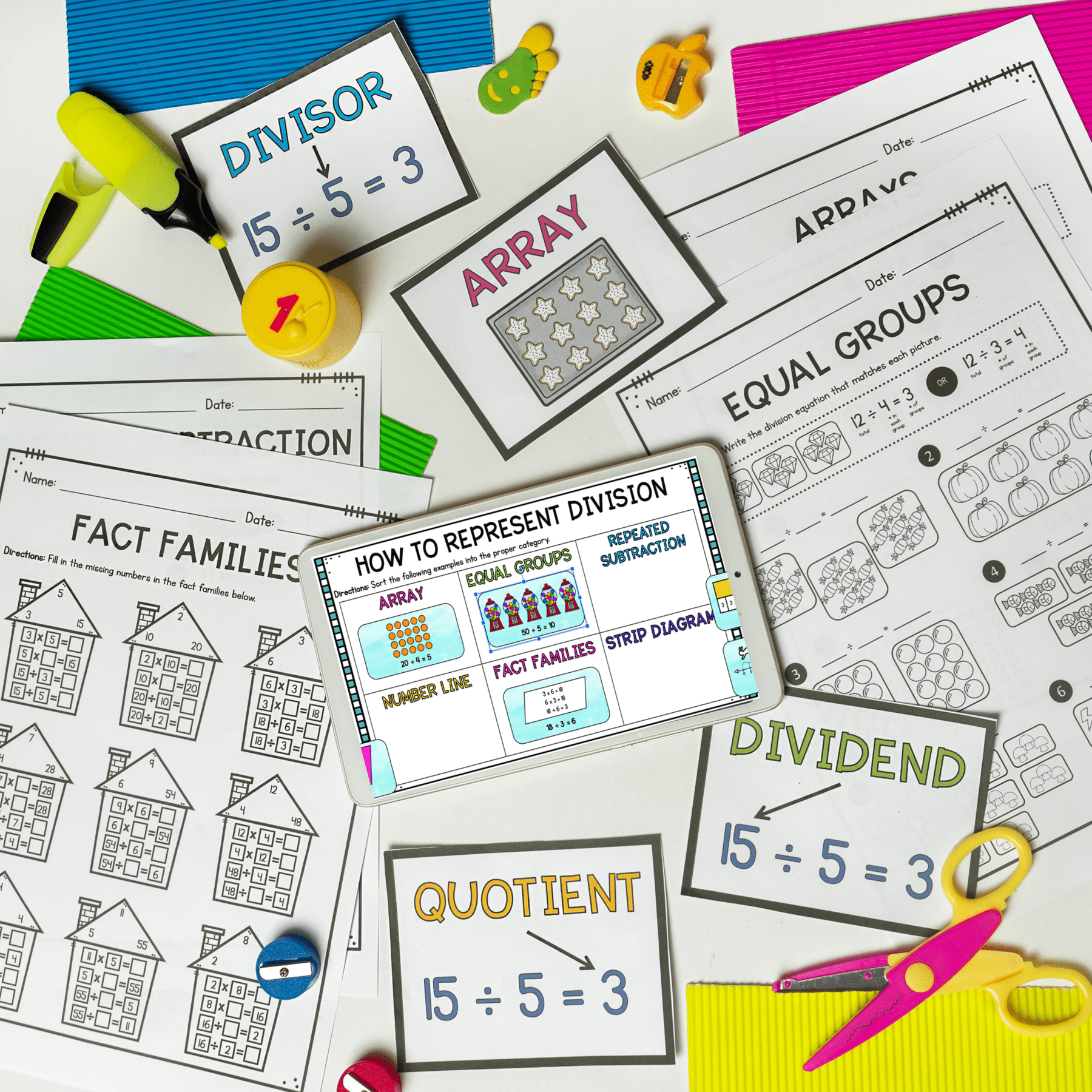 Introduction to Division - 3rd Grade Math - 3.OA.A.2 - Printable & Digital - Image 2