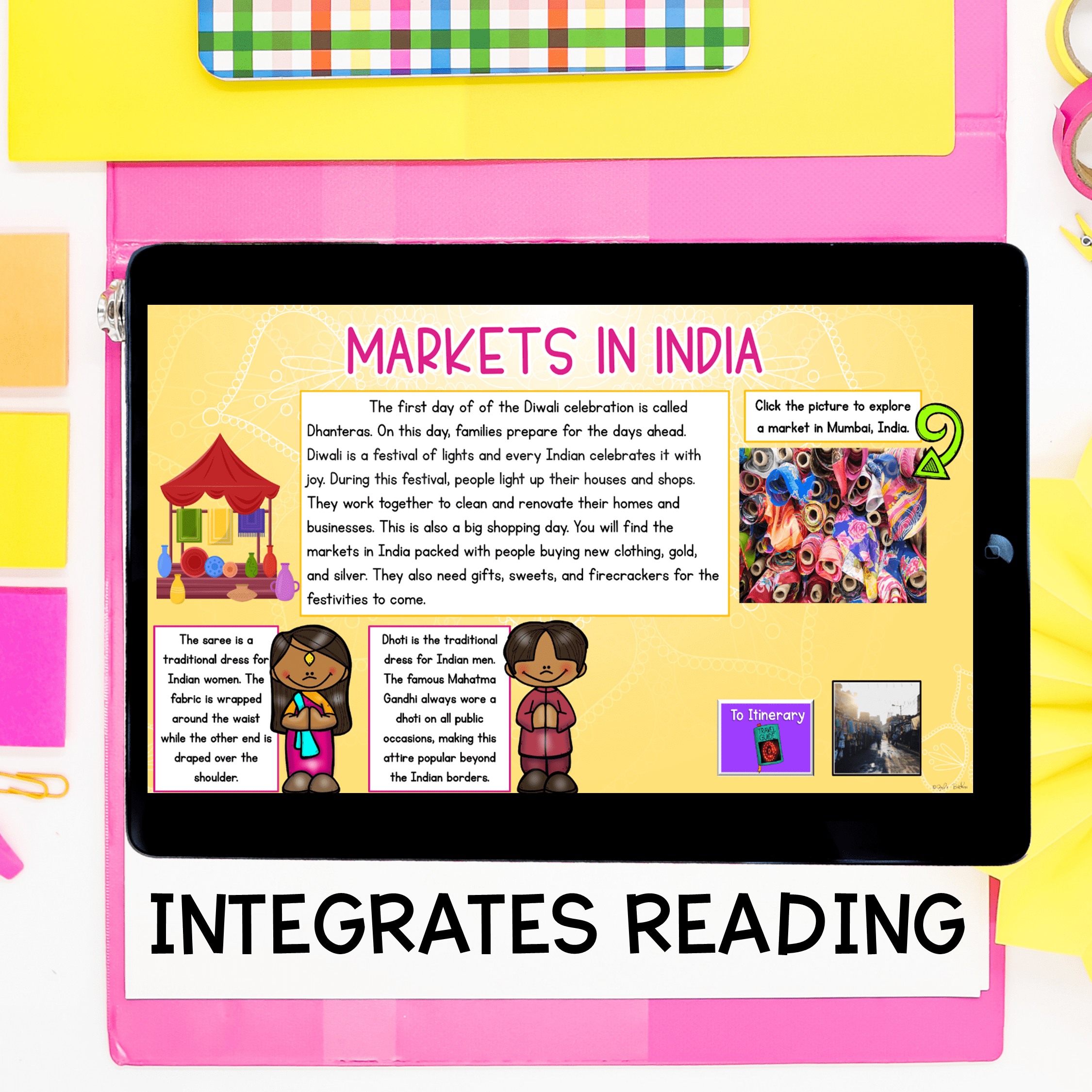 Diwali Virtual Field Trip to India Digital Resource Activities Fall Holiday ELA - Image 3