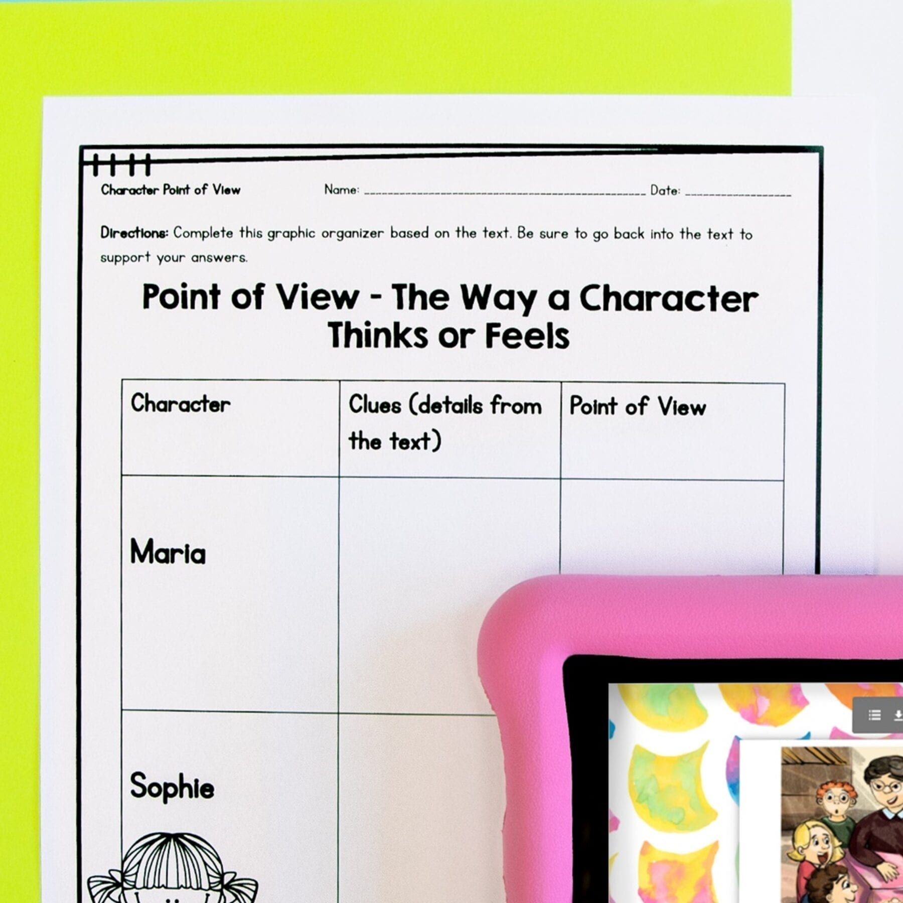 Guided Reading Packet: Character Point of View - 2nd & 3rd Grade RL.2.6 & RL.3.6 - Printable & Digital Formats - Image 3