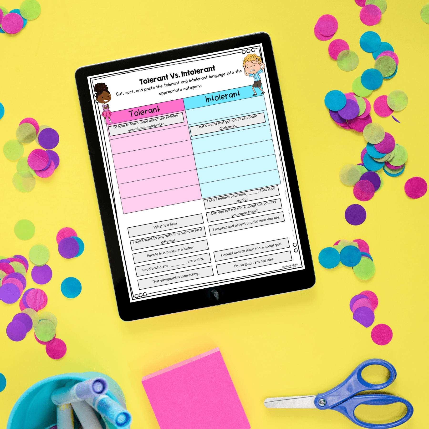 Tolerance and Acceptance Character Education Unit with Google Slides Distance Learning - Image 2