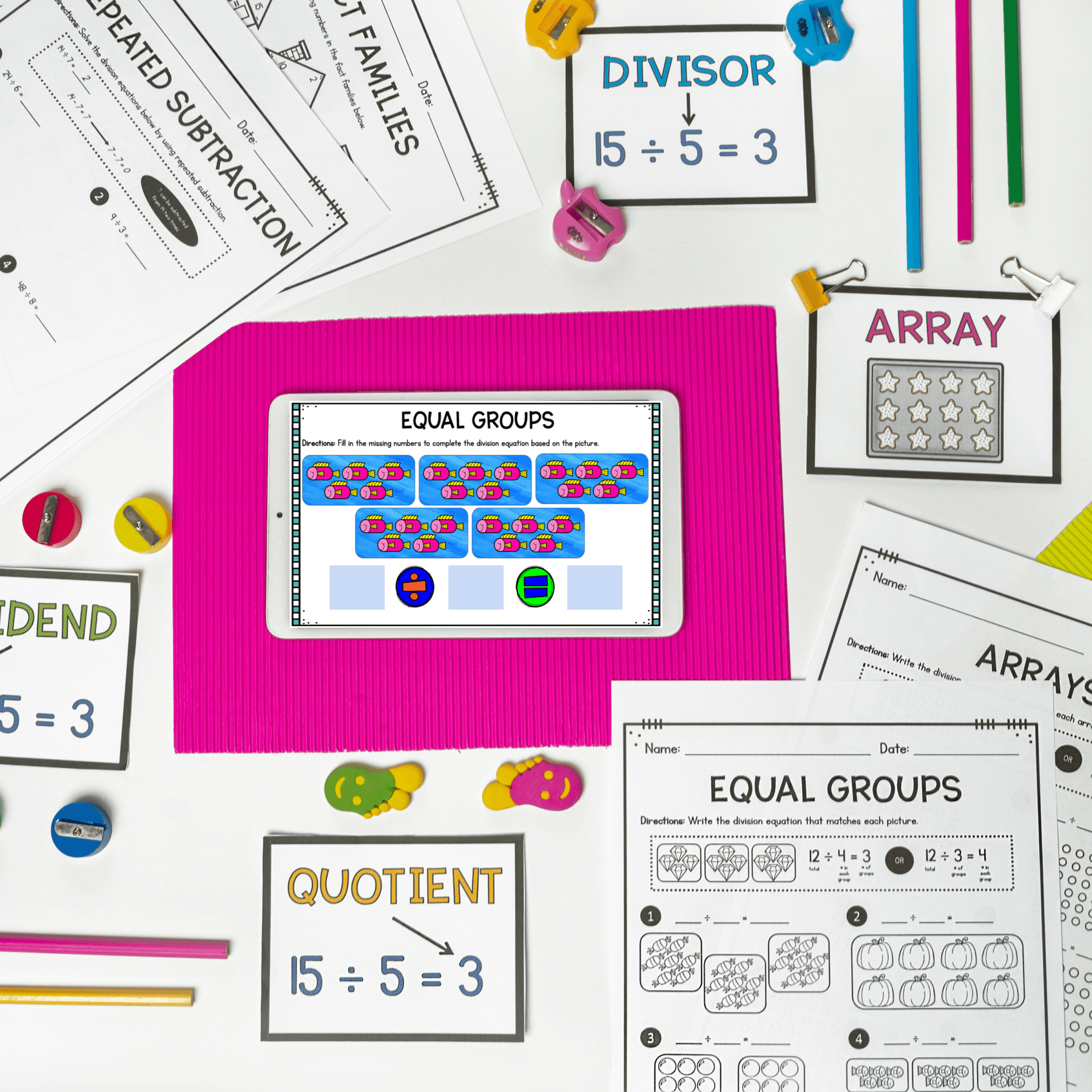 Introduction to Division - 3rd Grade Math - 3.OA.A.2 - Printable & Digital - Image 6