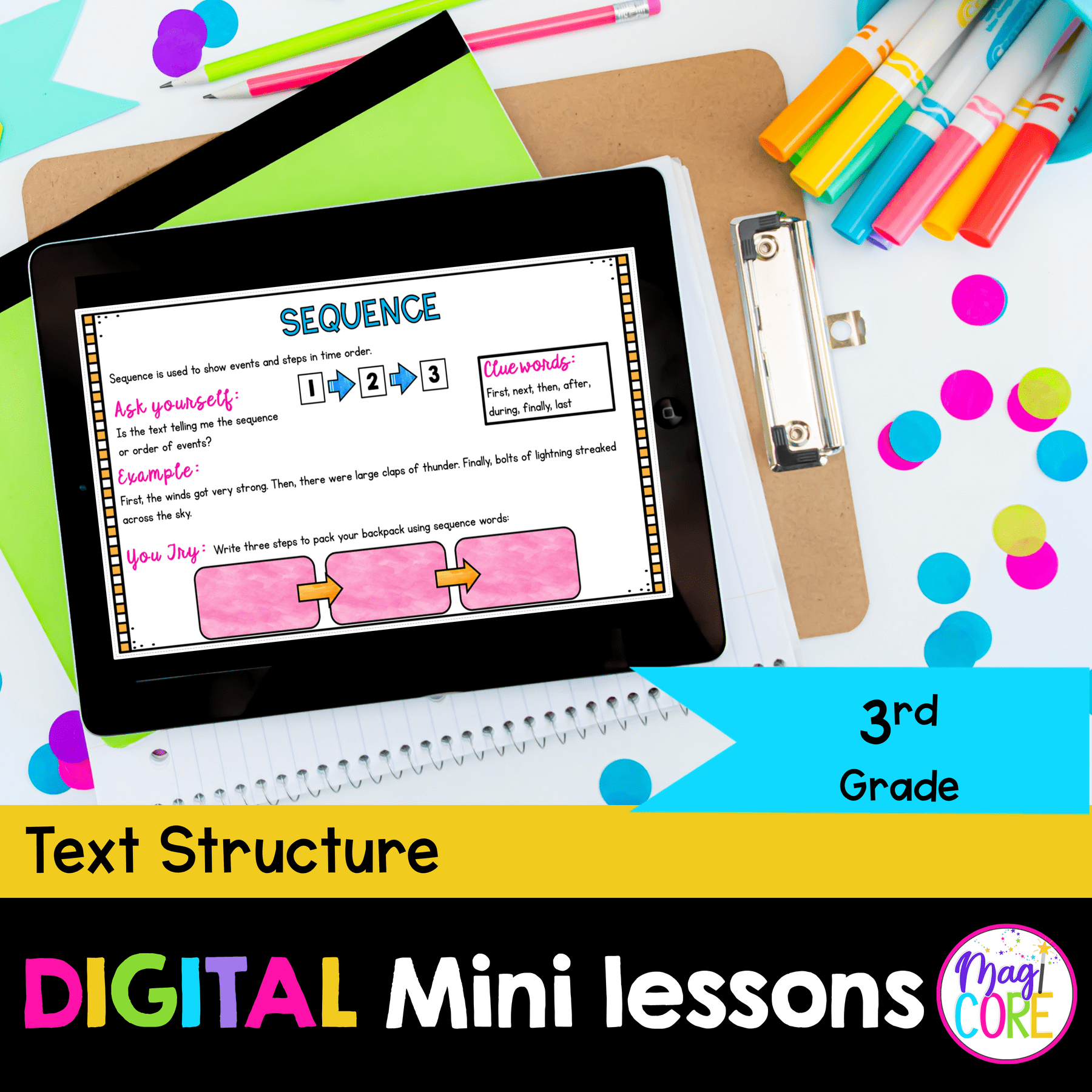 Digital Mini Lessons - Text Structure in Nonfiction - RI.3.8