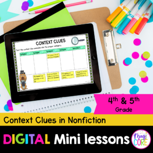 Digital Lessons: Context Clues - RI.4.4 & RI.5.4 - Google Slides & Seesaw