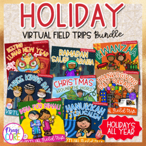 Virtual Field Trip Holidays All Year Bundle Google Slides Digital Activities