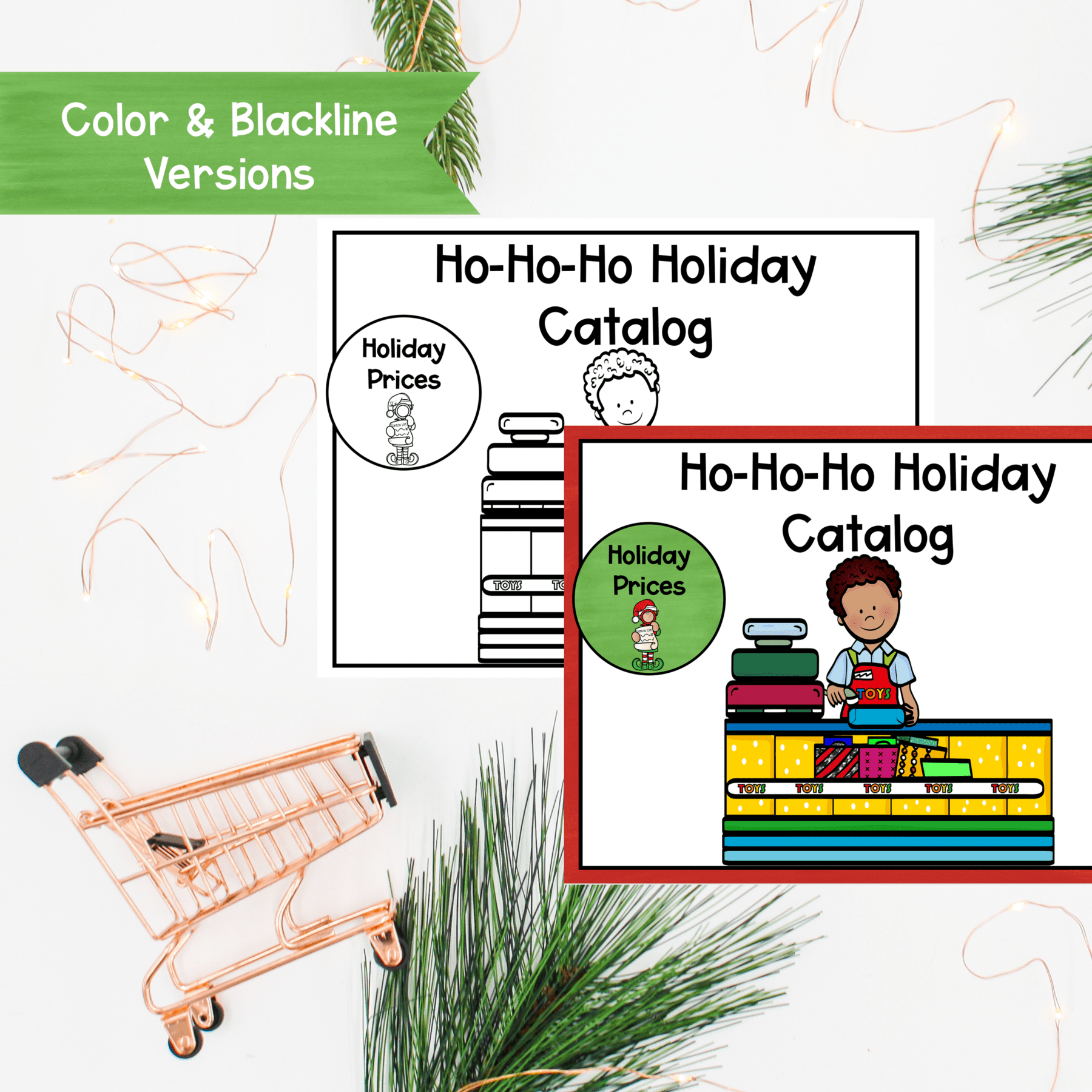 Holiday Shopping Christmas Math Project - PBL Activity Centers Worksheets - Image 2