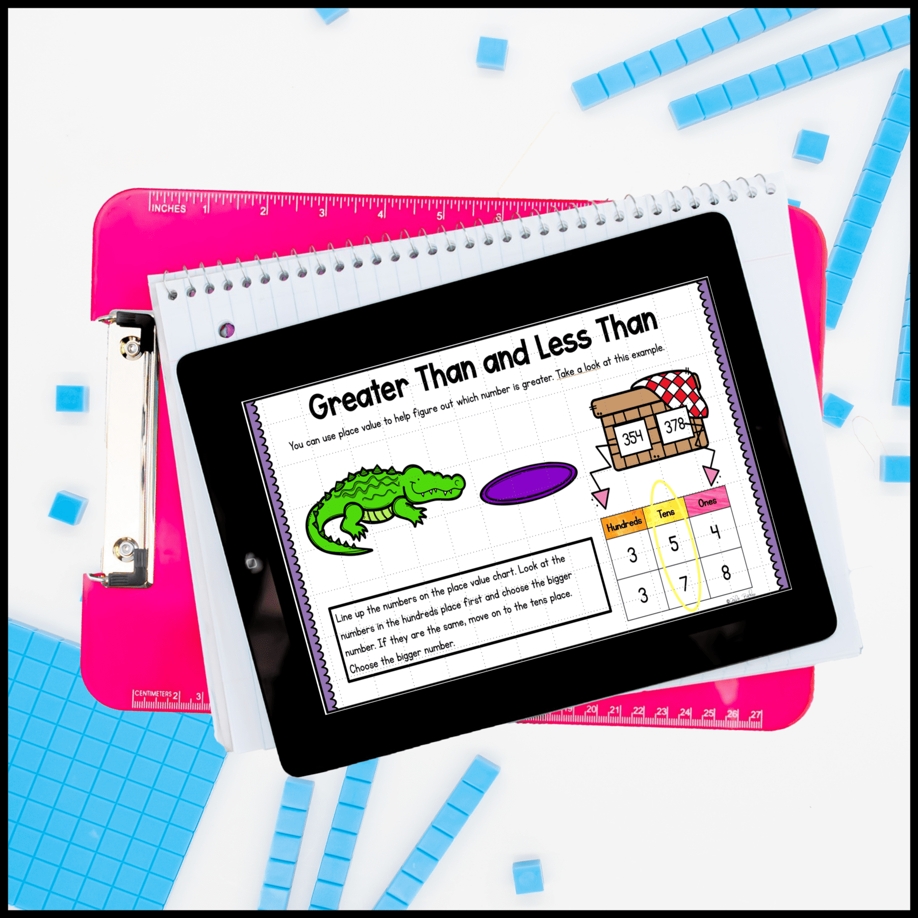 Greater Than Less Than - 2nd Grade Math Digital Mini Lesson - 2.NBT.A.4 - Image 2