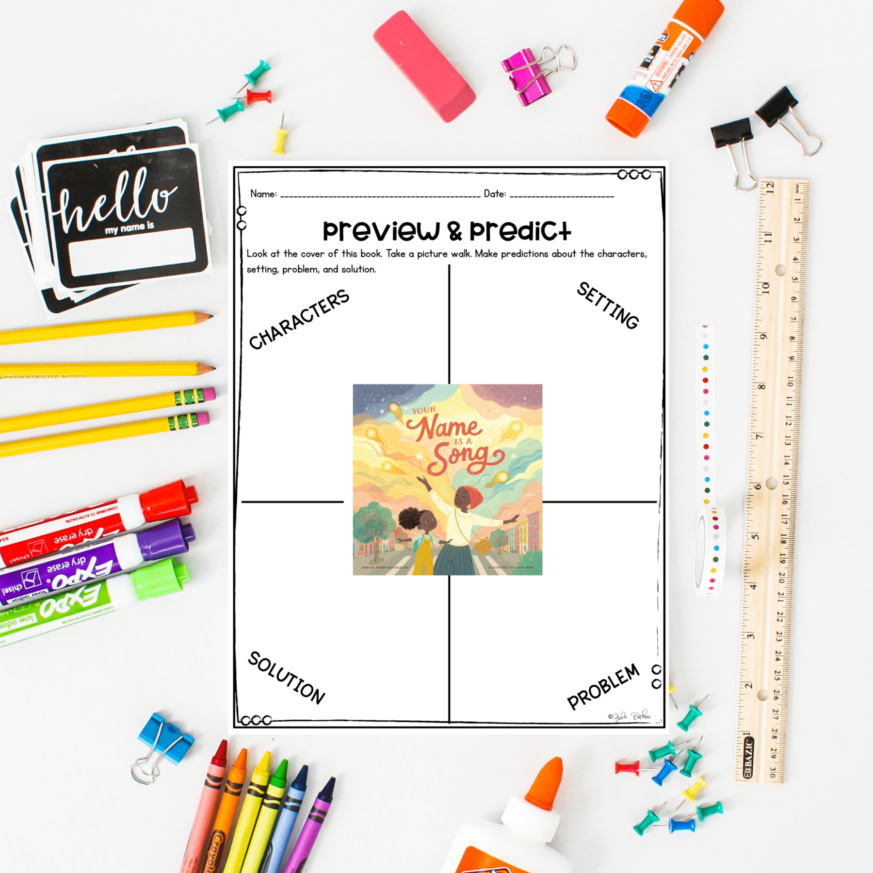 Your Name is a Song Mentor Text Unit with Google Slides Distance Learning - Image 3
