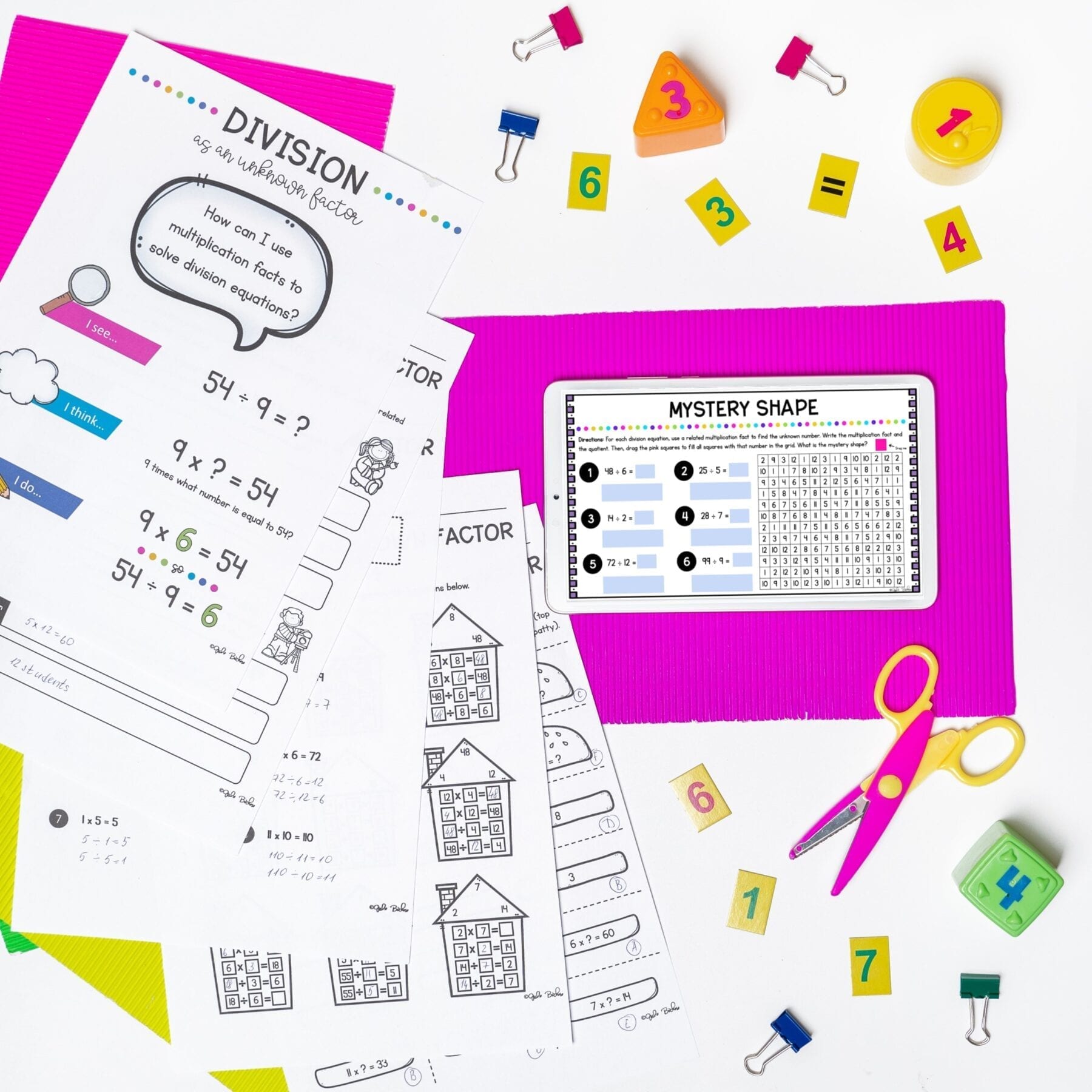 Division as an Unknown Factor - 3rd Grade Math - Print & Digital - 3.OA.B.6 - Image 3