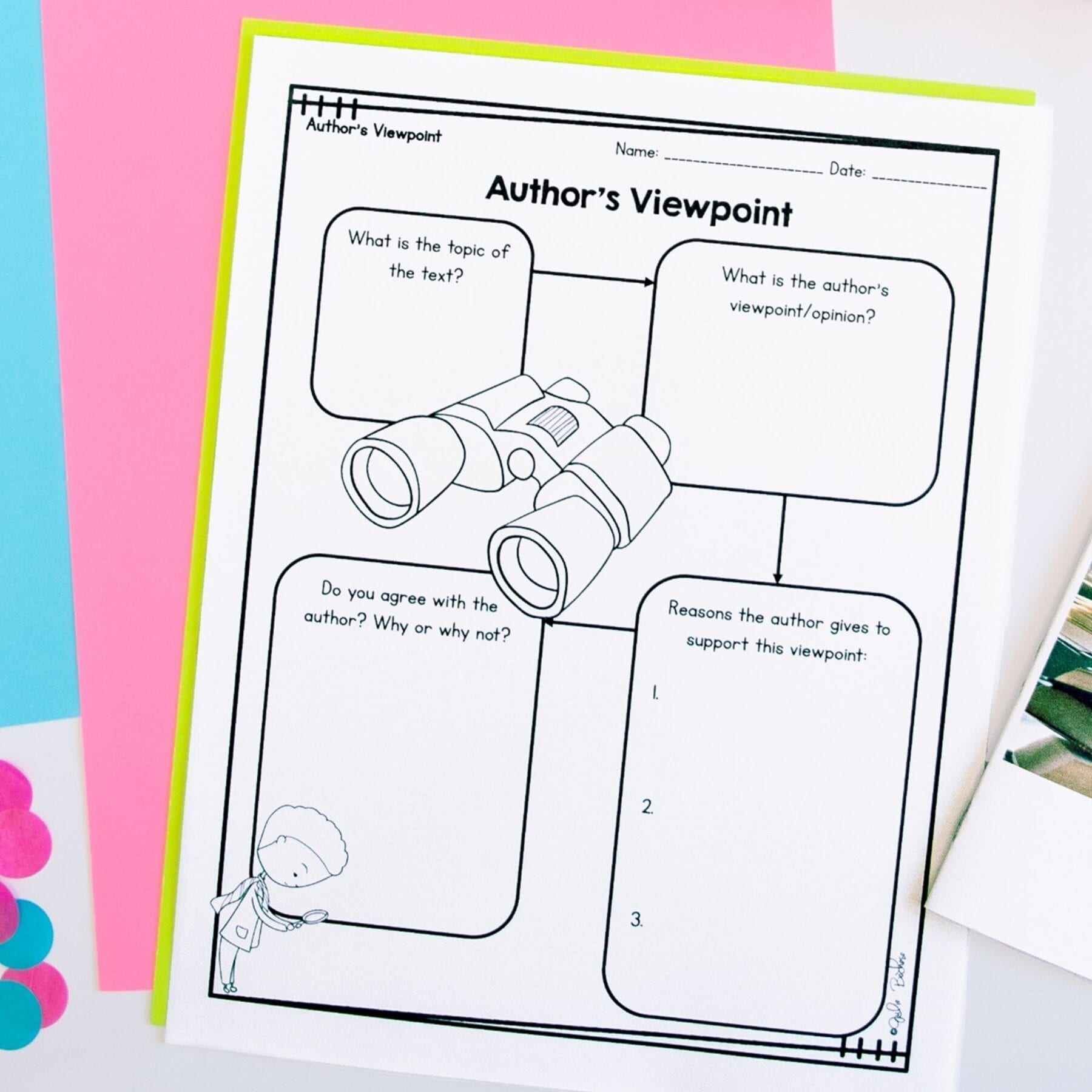 Guided Reading Packet: Author's Viewpoint - 3rd Grade RI.3.6 - Printable & Digital - Image 2