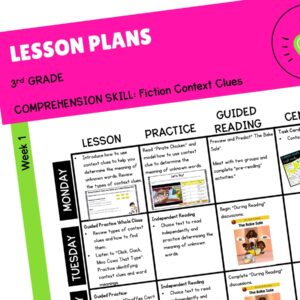 Lesson Plans: Context Clues in Fiction - 3rd Grade