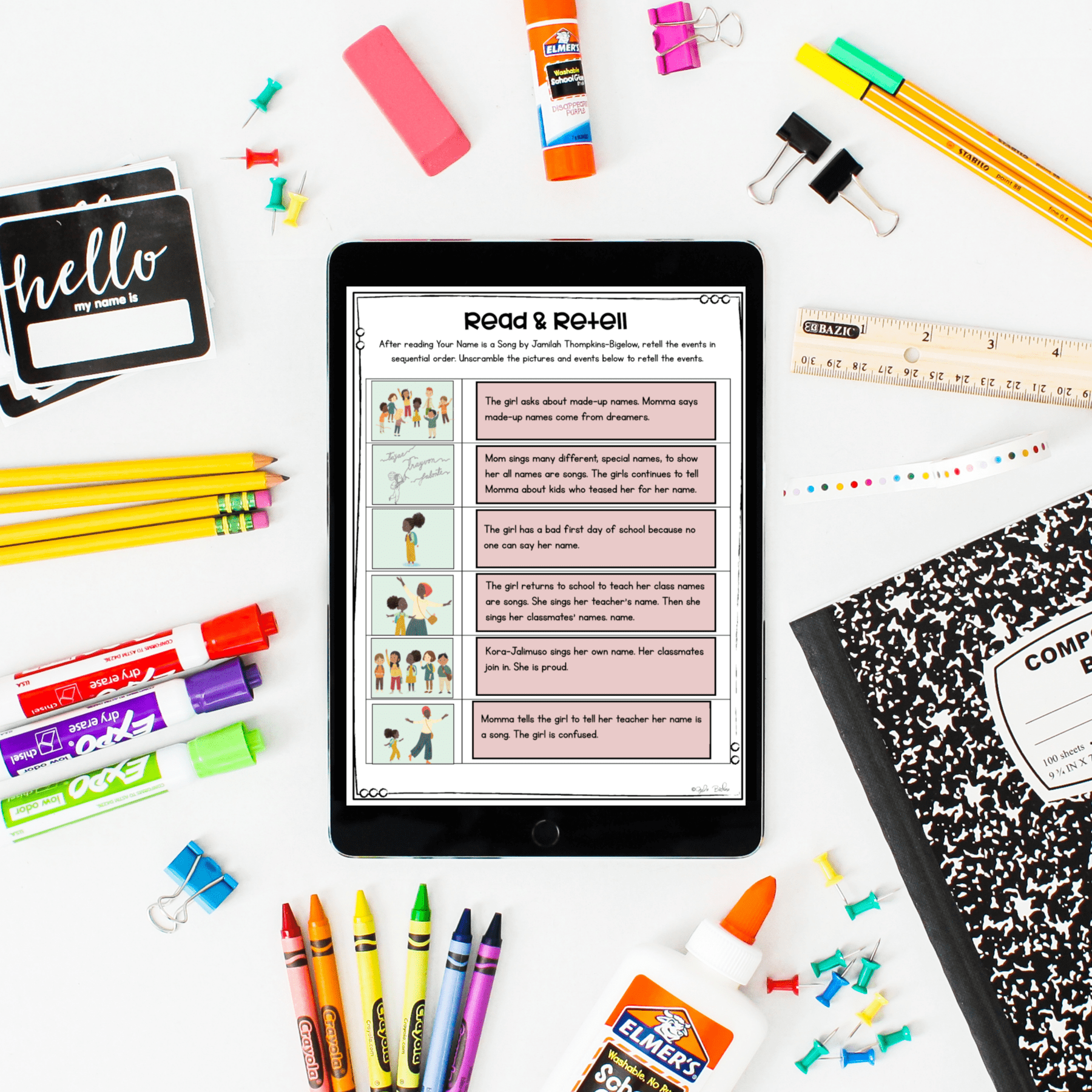Your Name is a Song Mentor Text Unit with Google Slides Distance Learning - Image 5