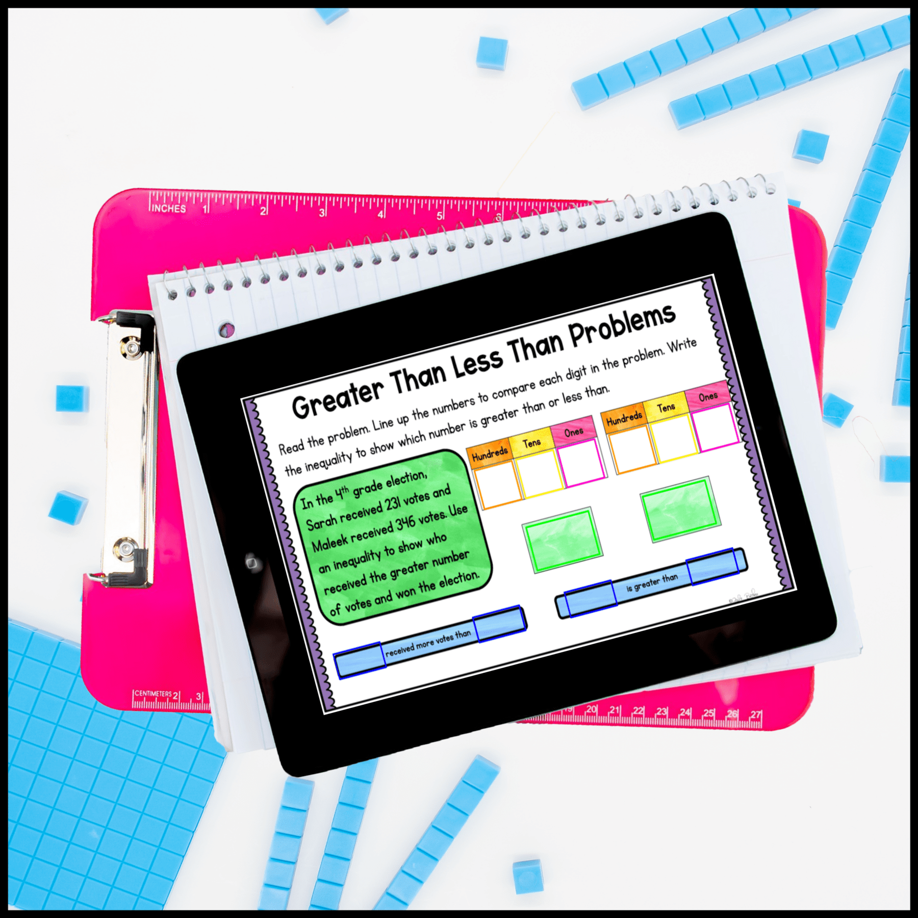 Greater Than Less Than - 2nd Grade Math Digital Mini Lesson - 2.NBT.A.4 - Image 5