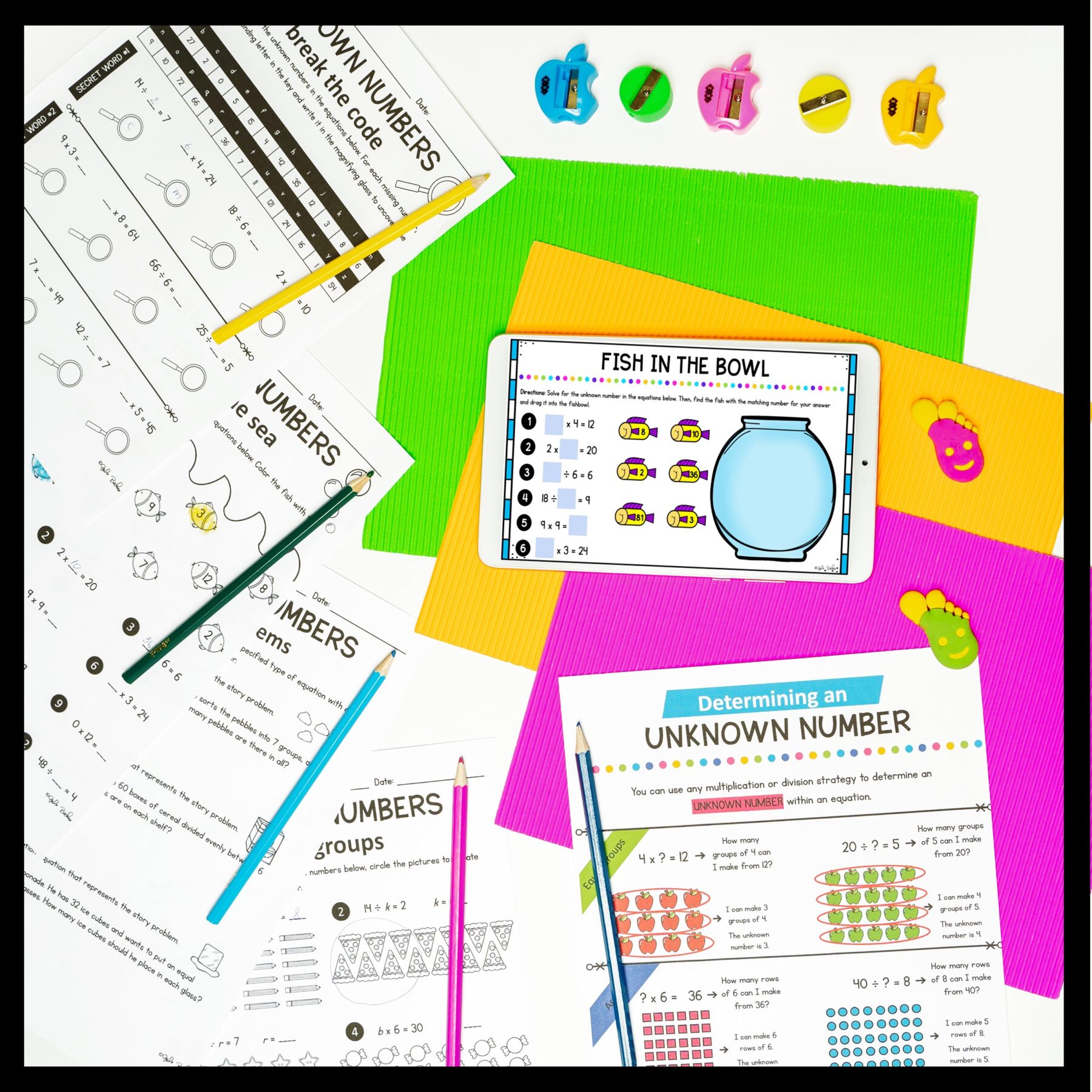 Determine Unknown Numbers - 3rd Grade Math - Printable & Digital - 3.OA.A.4 - Image 5