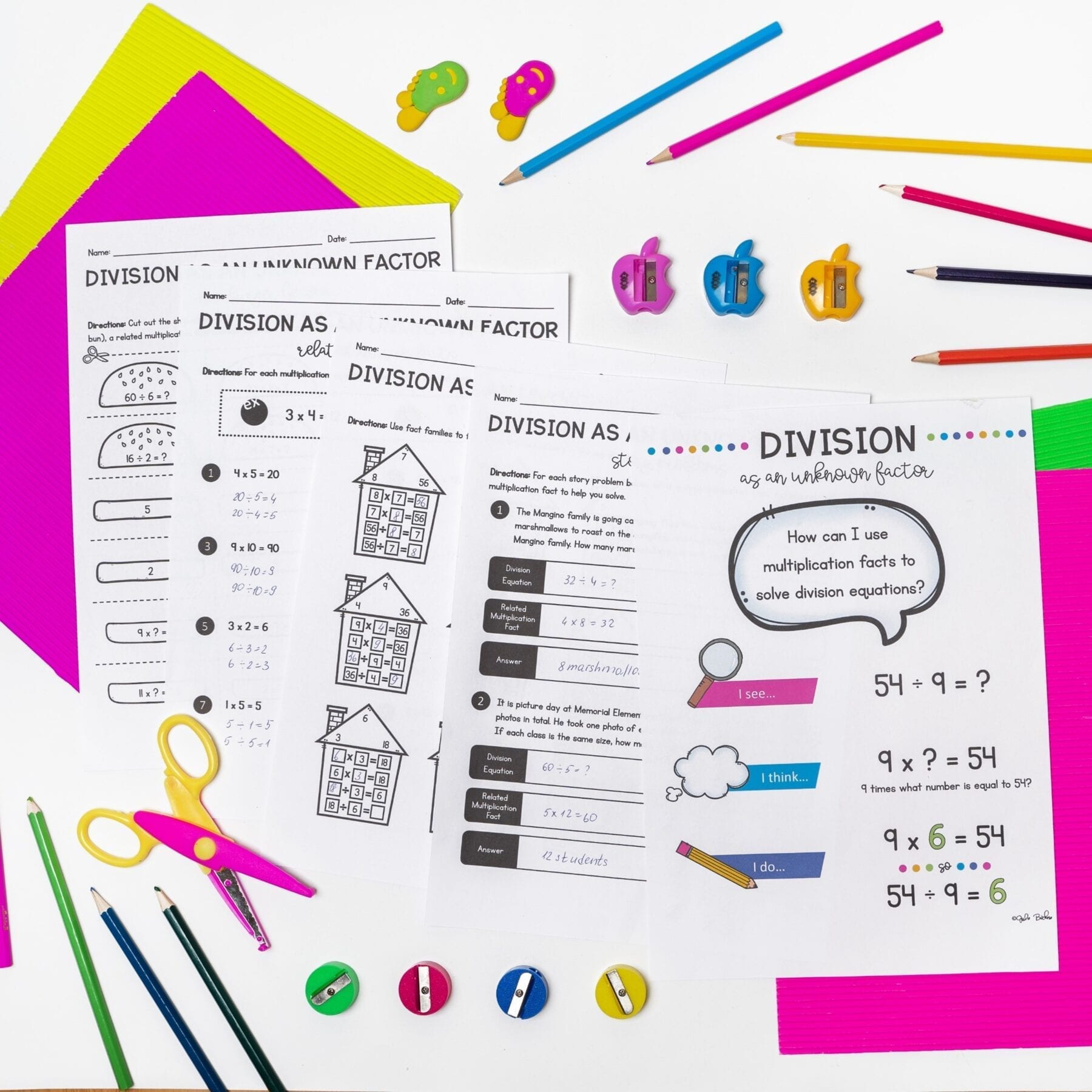 Division as an Unknown Factor - 3rd Grade Math - Print & Digital - 3.OA.B.6 - Image 6