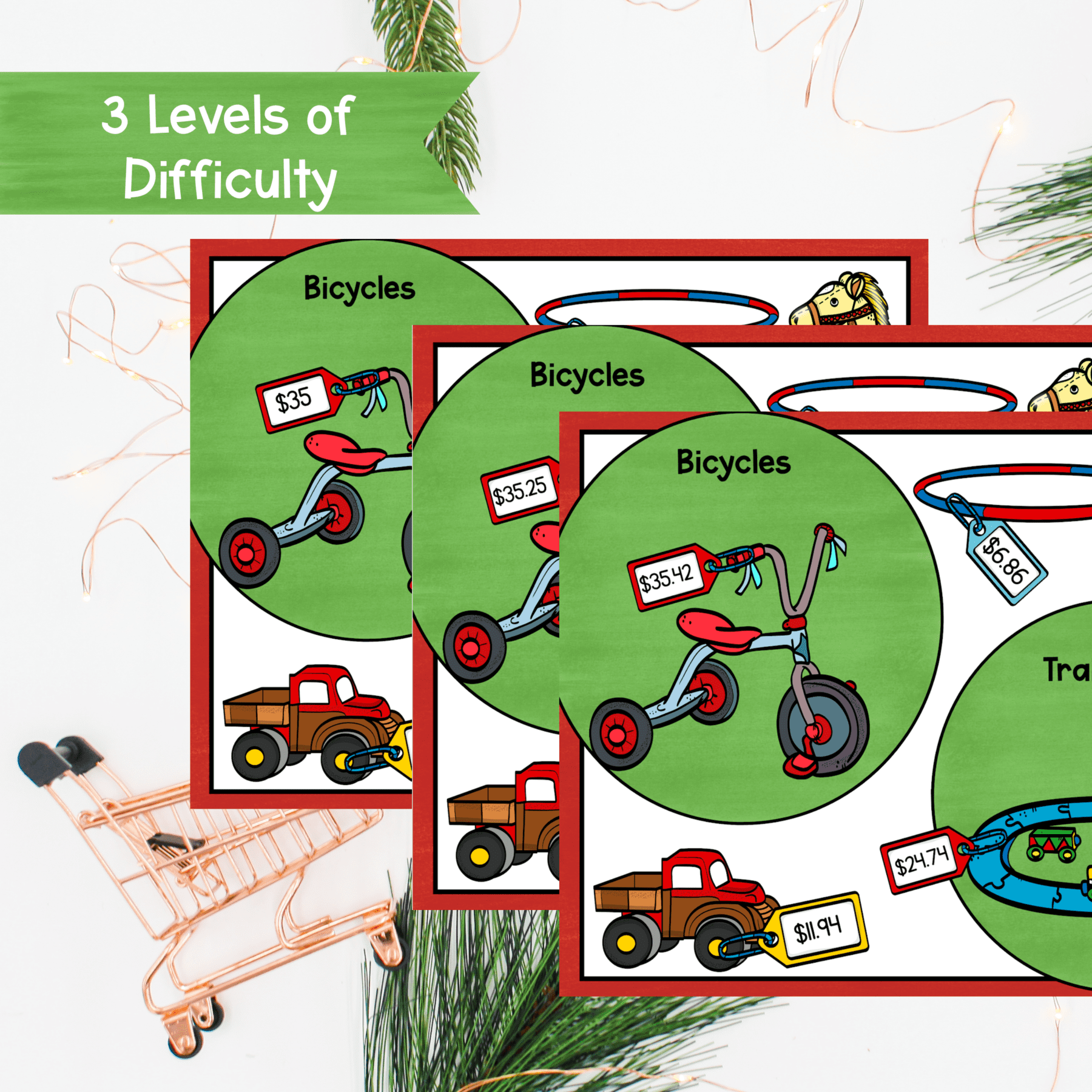 Holiday Shopping Christmas Math Project - PBL Activity Centers Worksheets - Image 4