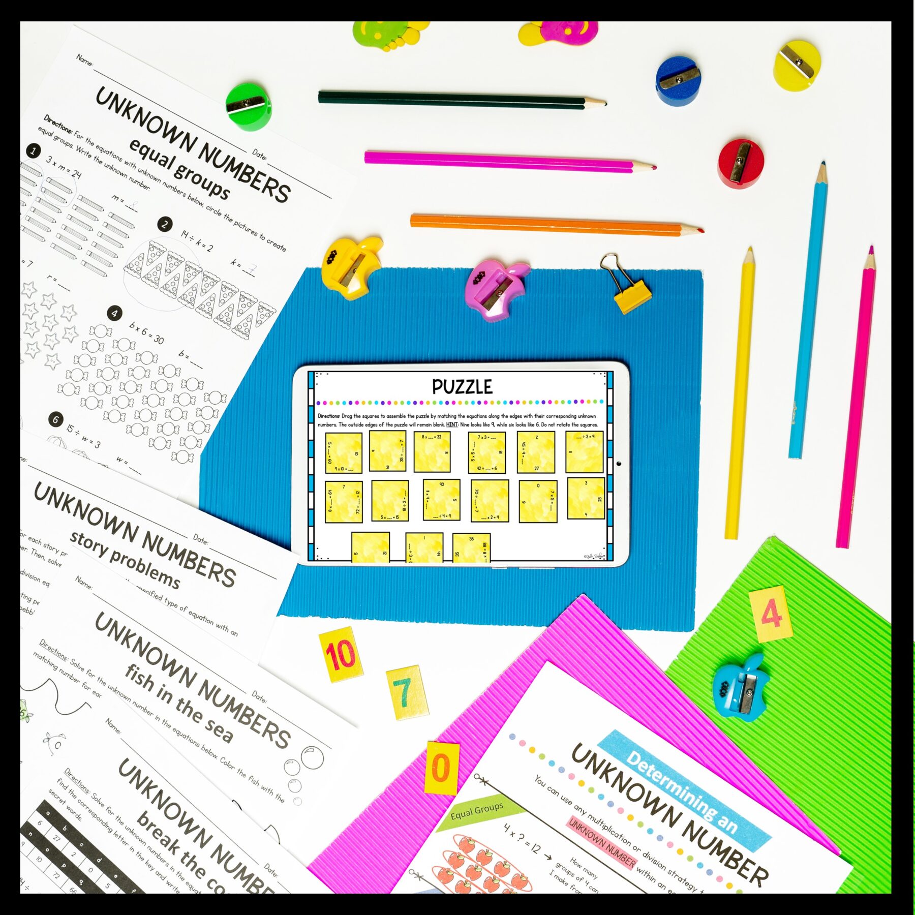 Determine Unknown Numbers - 3rd Grade Math - Printable & Digital - 3.OA.A.4 - Image 7