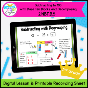 Subtraction with Base Ten Block and Decomposing