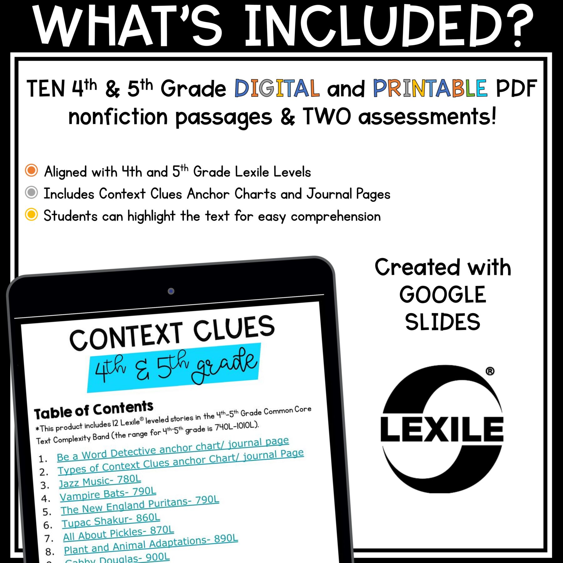 Context Clues in Nonfiction Skill Pack Bundle – RI.4.4 & 5.4 – Print & Digital - Image 7