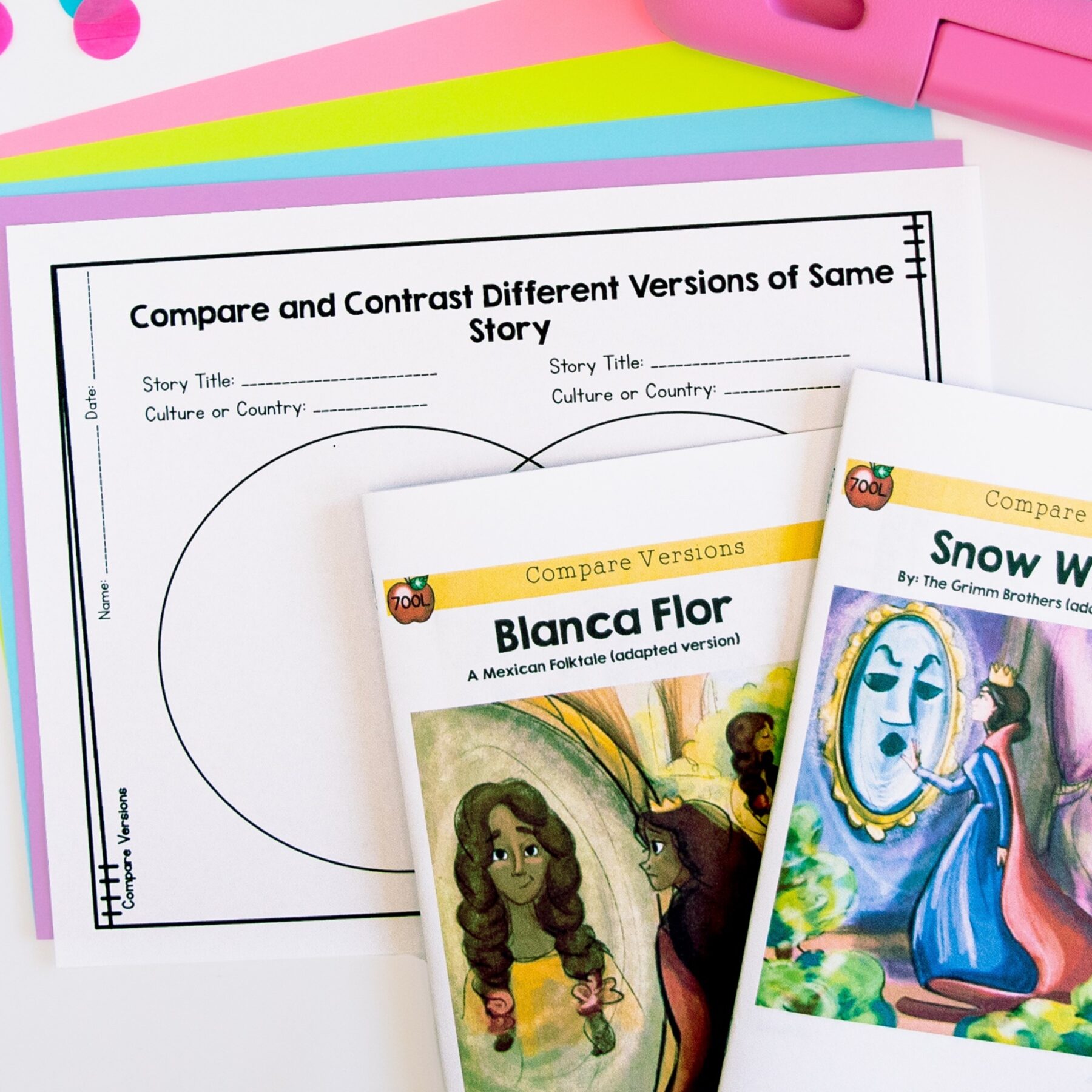 Compare Versions of Stories Reading Comprehension Unit – RL.2.9 – Print Digital - Image 10