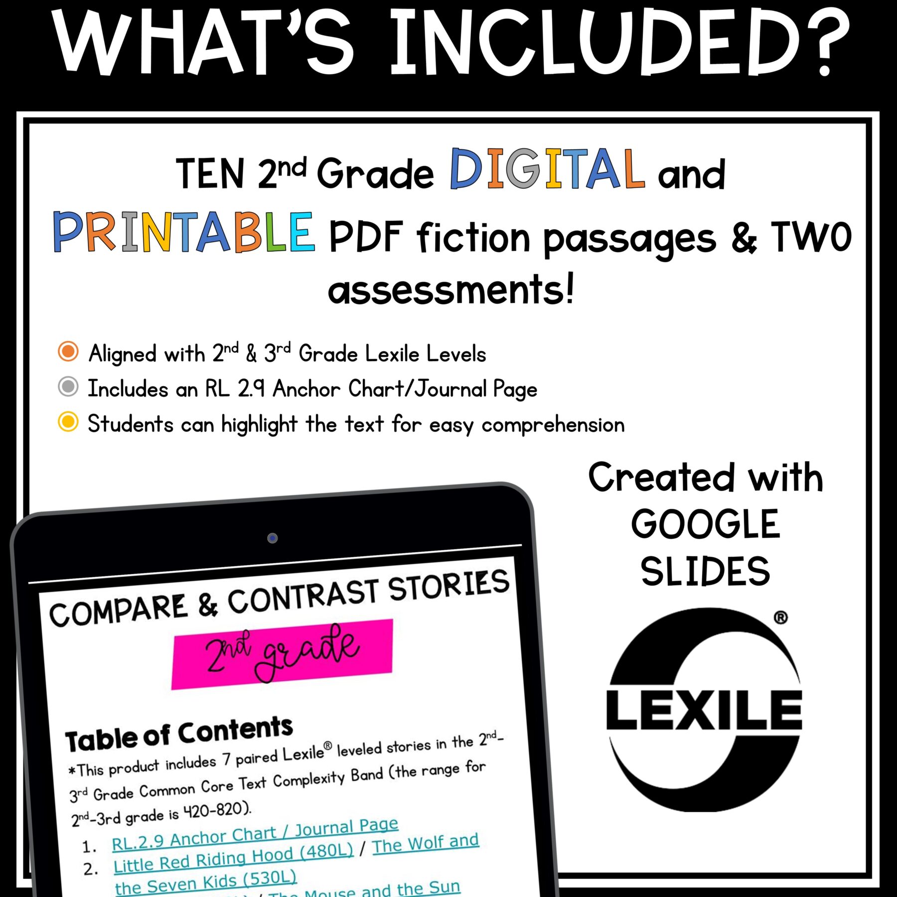 Compare Versions of Stories Reading Comprehension Unit – RL.2.9 – Print Digital - Image 11