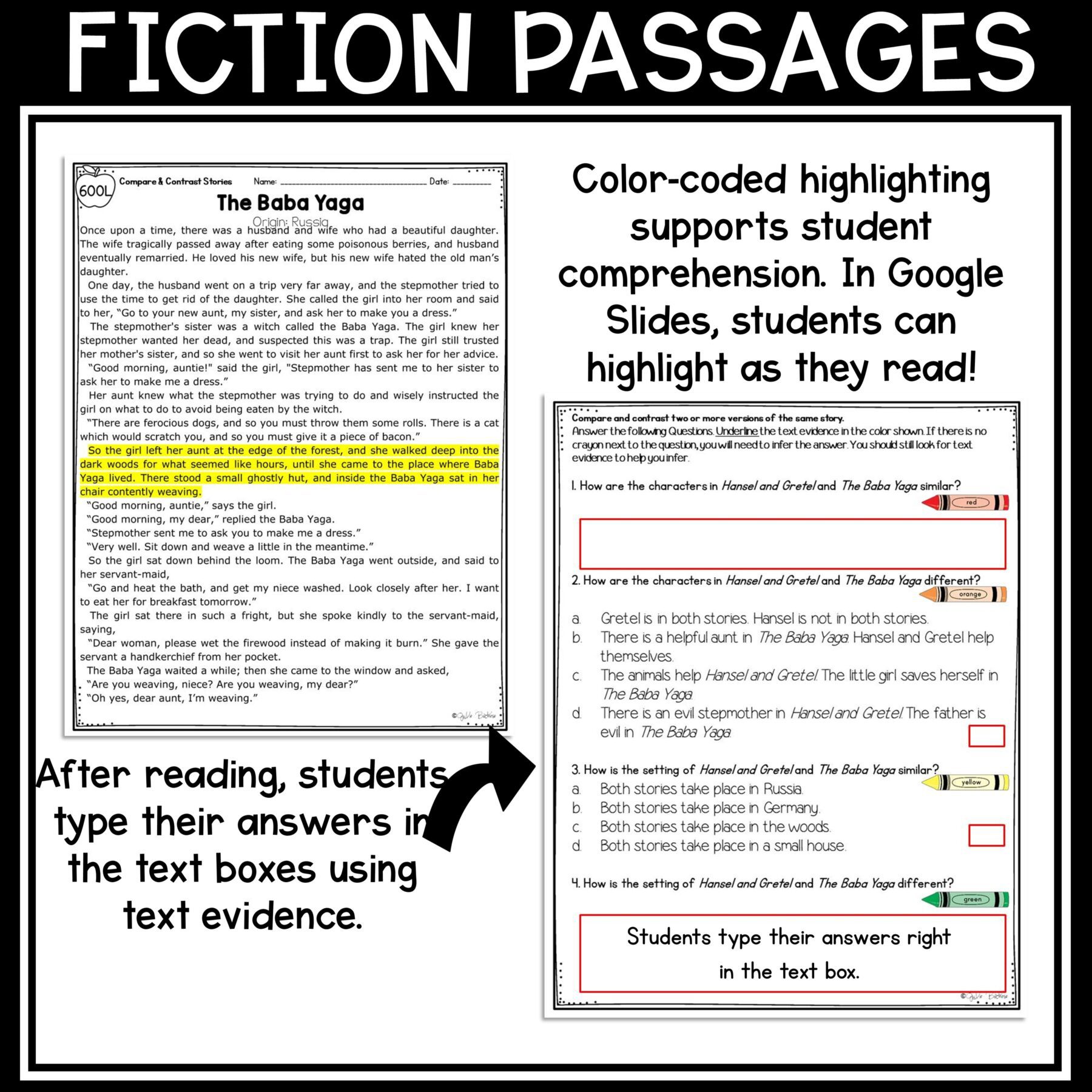 Compare Versions of Stories Reading Comprehension Unit – RL.2.9 – Print Digital - Image 12